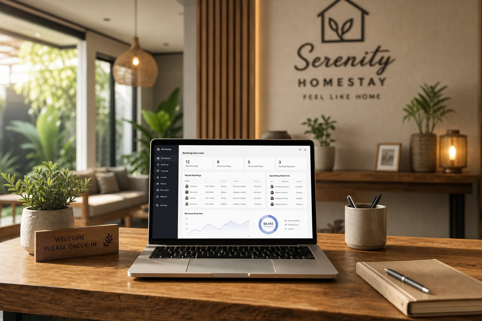 Phương pháp tối ưu doanh thu homestay mùa thấp điểm với hệ thống quản lý booking hiện đại cho khách sạn homestyle