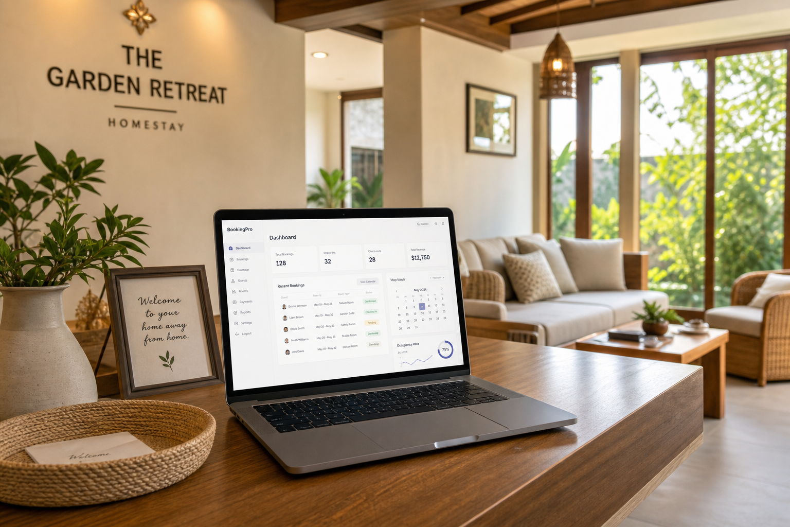 giải pháp tăng booking homestay với bảng điều khiển quản lý đặt phòng hiện đại cho khách sạn homestyle