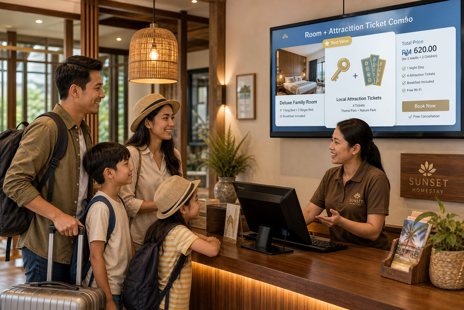 Klook Staycation combo phòng homestyle và vé vui chơi giá rẻ cho du khách cuối tuần