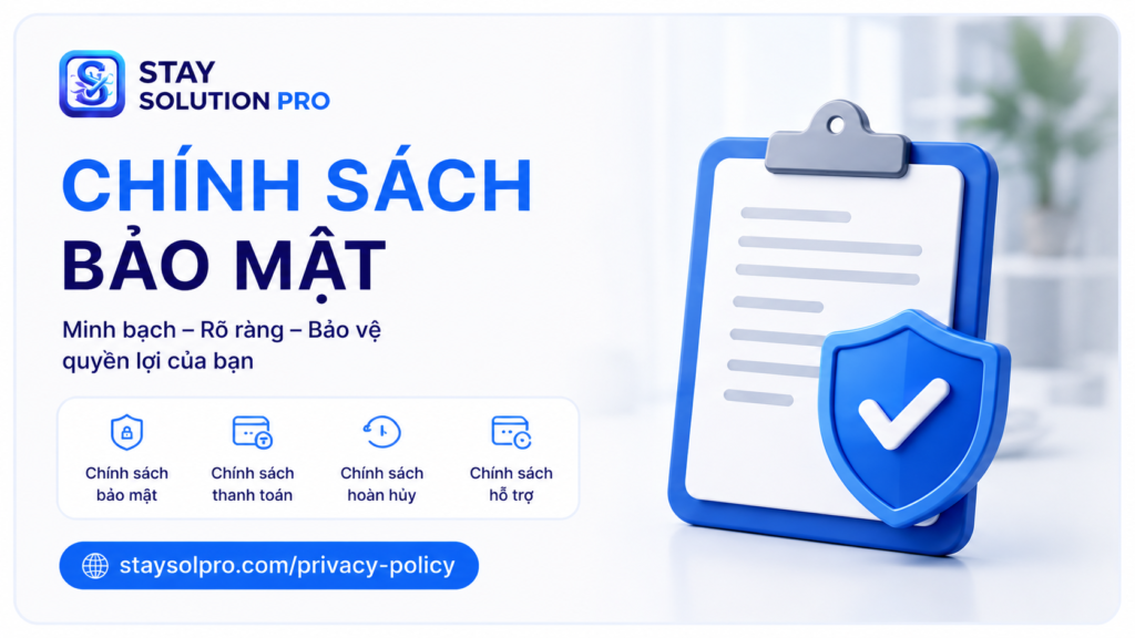 Chính sách bảo mật thông tin tại Stay Solution Pro